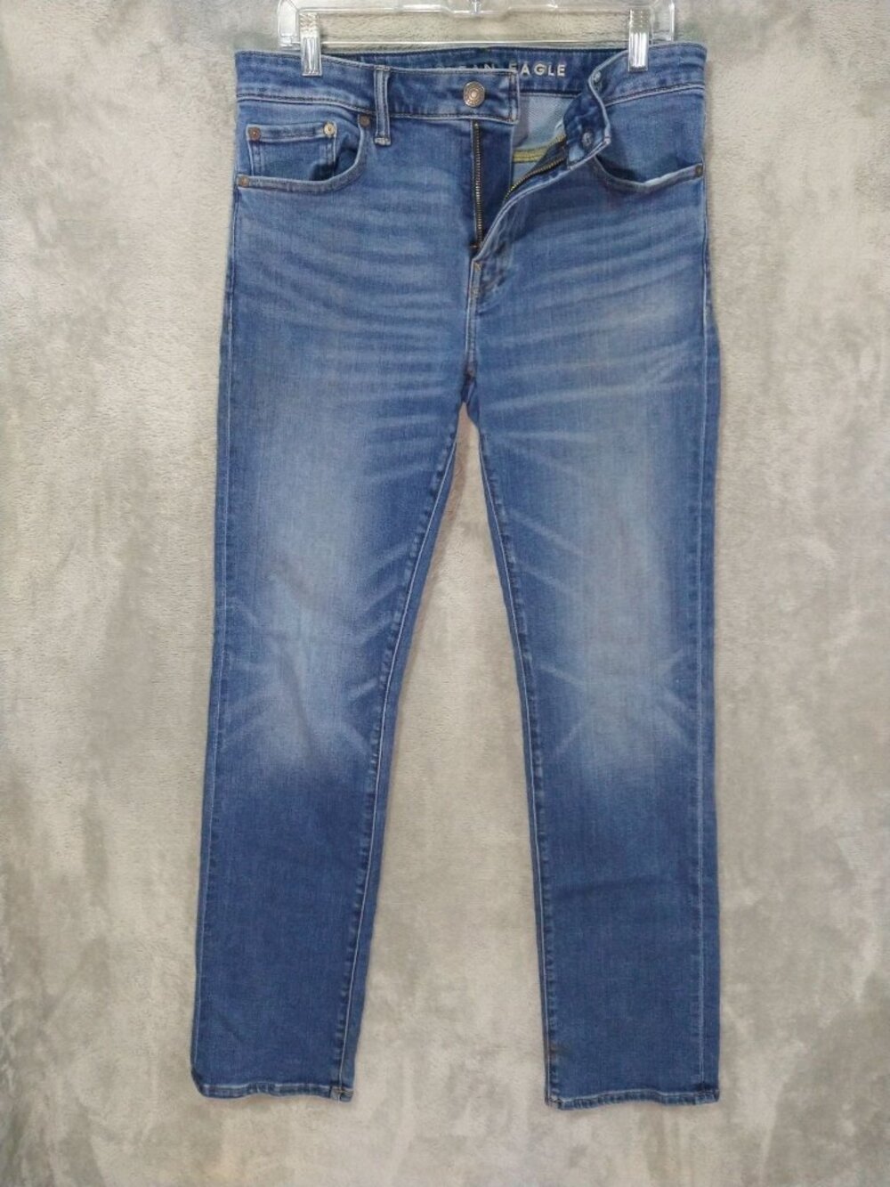 American Eagle Jeans Men 32x34 Blue Denim Airflex Original Bootcut Mid Rise